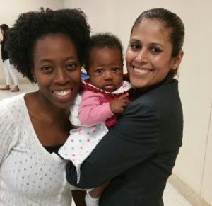 Photo: Teresa Arthur, her child, and Araceli Flores