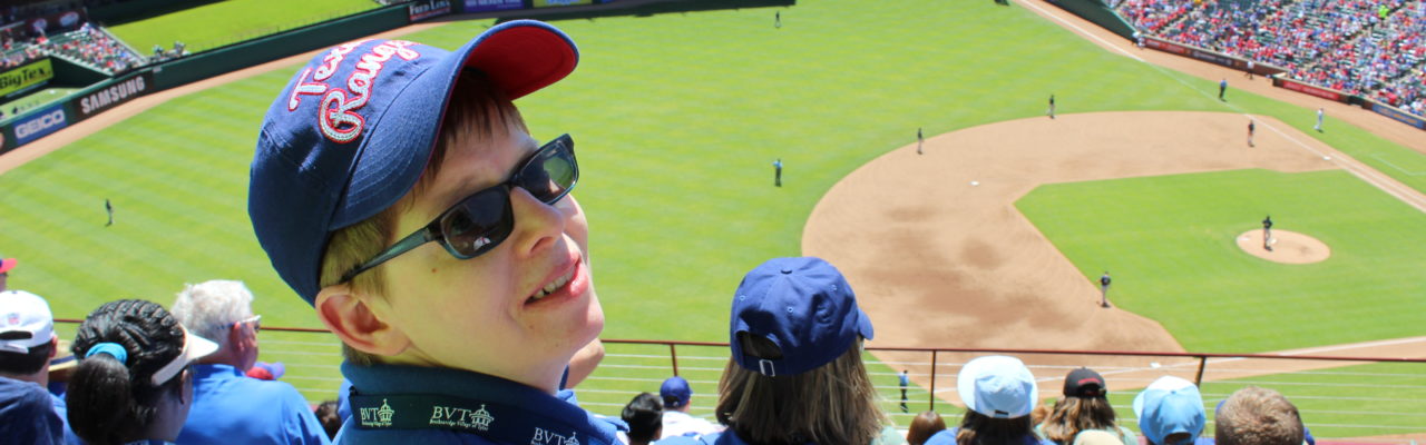 Baseball spectator at a stadium