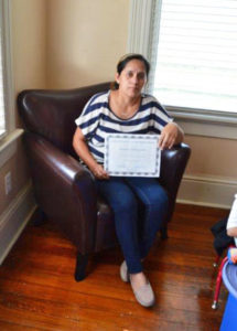 Photo: Ms. Garcia with her GED