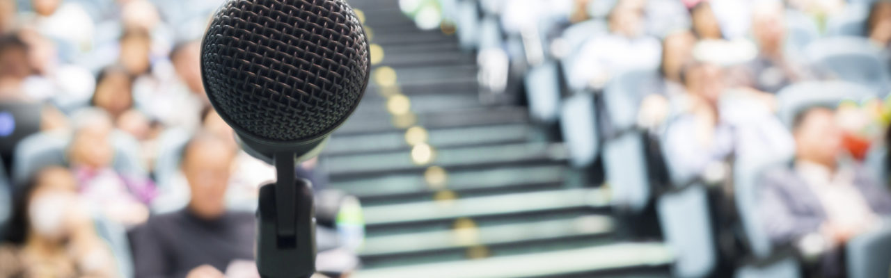 Photo: Microphone in an Auditorium